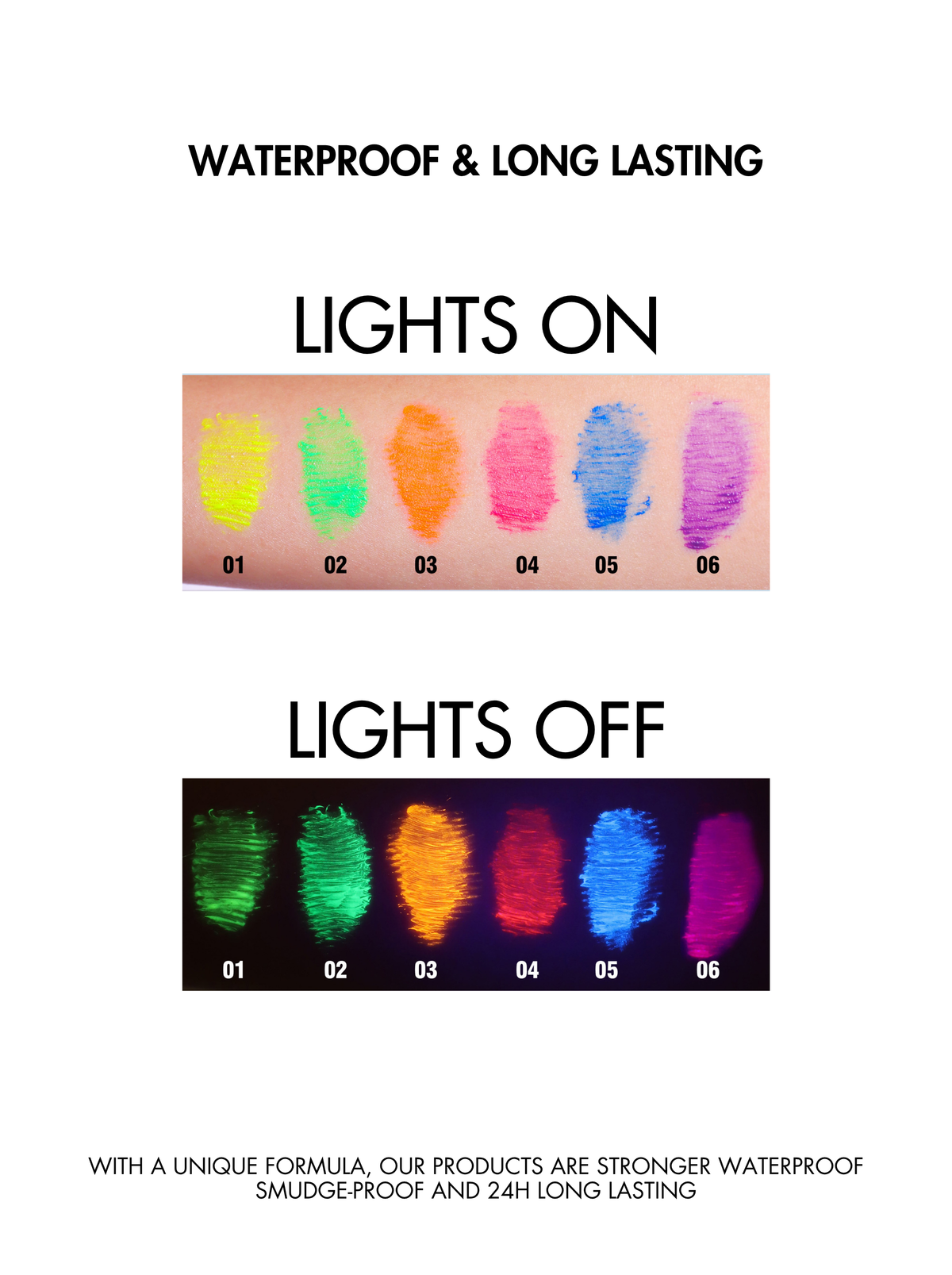 Long Lasting Fluorescent Mascara – Lengthening & Curling Effect