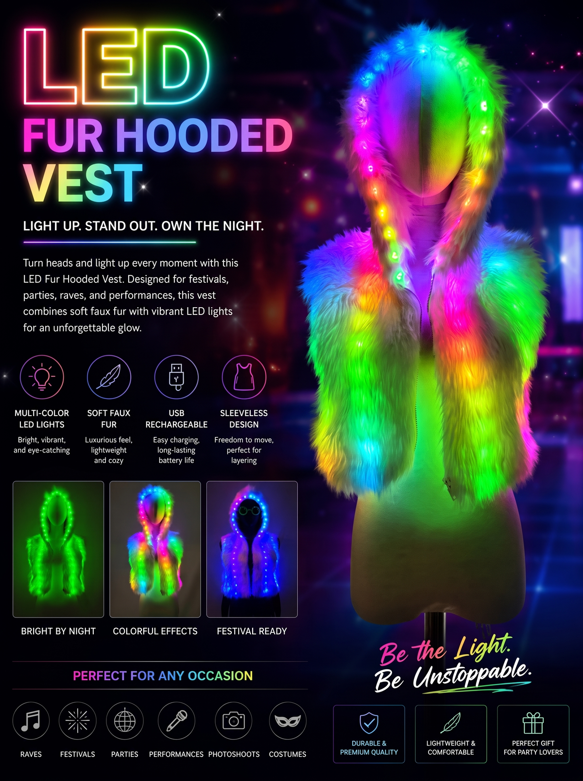 Bubblehoodz™ Premium Hooded LED